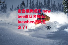 南宫棋牌娱乐-newbee战队老板(lolnewbee战队怎么了)